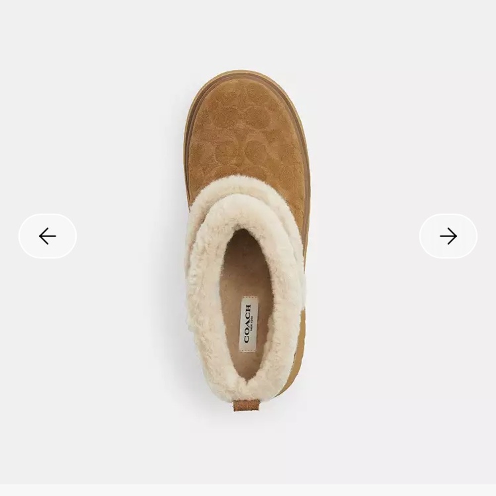 Coach Brown Shearling Platform Booties - Picture 5 of 7